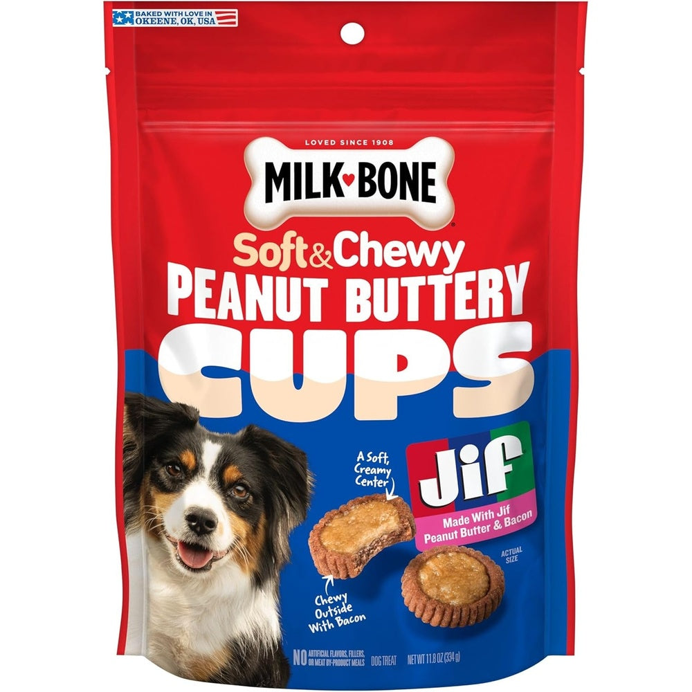 Milk-Bone Peanut Buttery Cups con Jif sabor crema de cacahuate y tocino 11.8 oz 335 g
