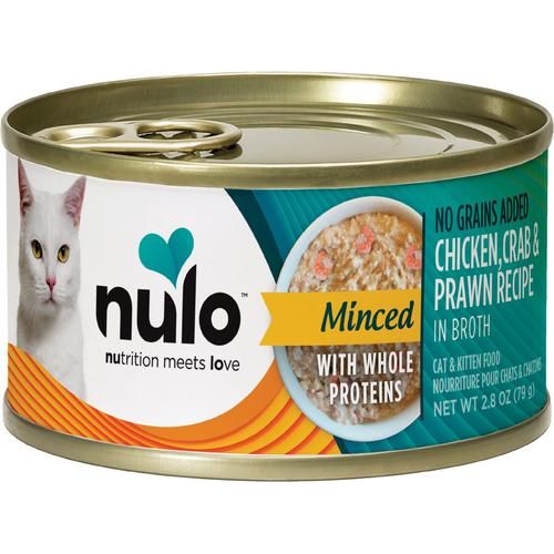 Nulo Minced Chicken, Crab & Prawn, 12 latas de 79 g