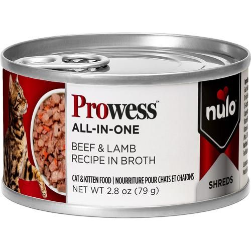 Nulo Prowess All-in-One Essentials Beef & Lamb Shreds, 4 latas de 79 g
