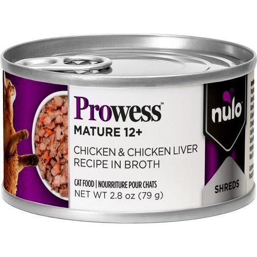 Nulo Prowess Mature 12+ Pollo e Hígado de Pollo, 4 latas de 79 g