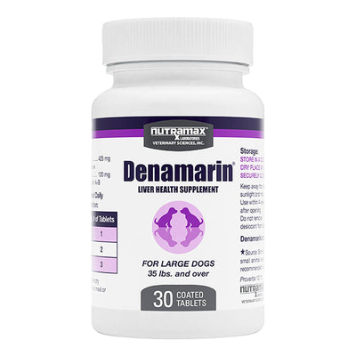 Nutramax Denamarin 425 mg, frasco de 30 tabletas para perros grandes