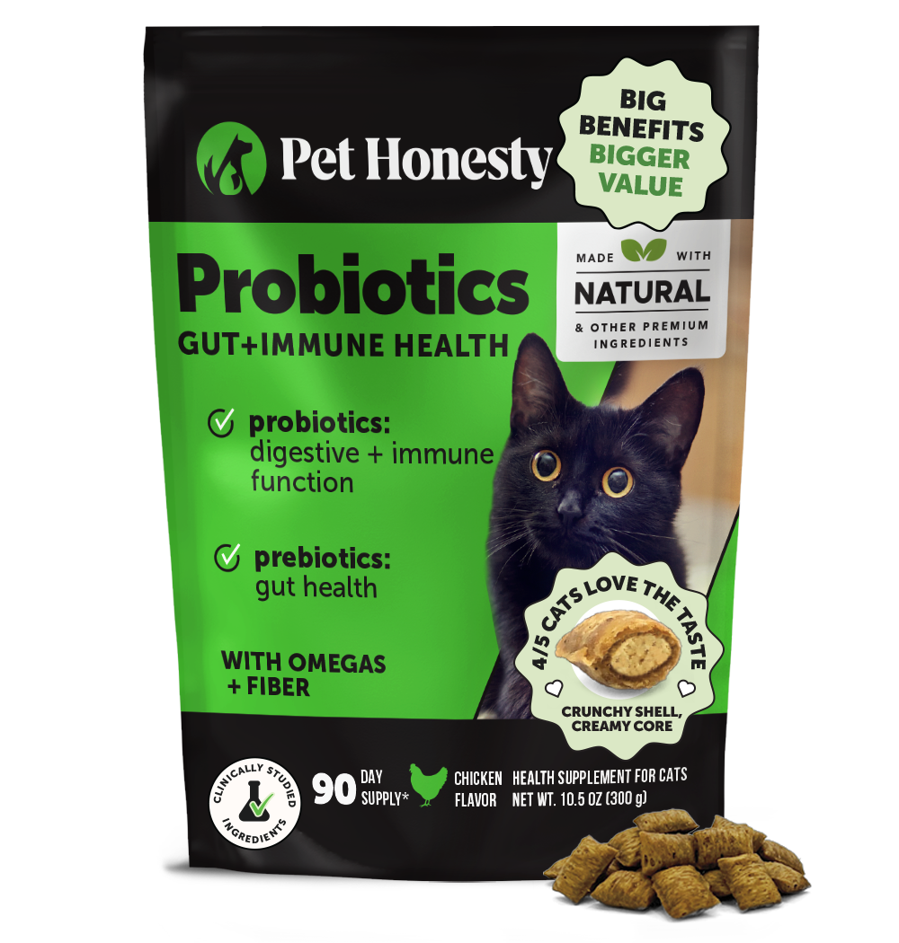 Pet Honesty Probiotics Gut + Immune Health para gatos, Pollo, 10.5 oz (presentación comercial de 90 días)