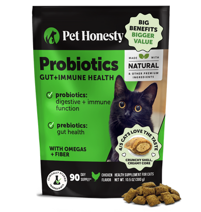 Pet Honesty Probiotics Gut + Immune Health para gatos, Pollo, 10.5 oz (presentación comercial de 90 días)