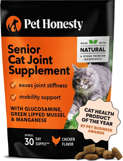 Pet Honesty Senior Joint Support para gatos, sabor Pollo, presentación 3.7 oz (105 g)