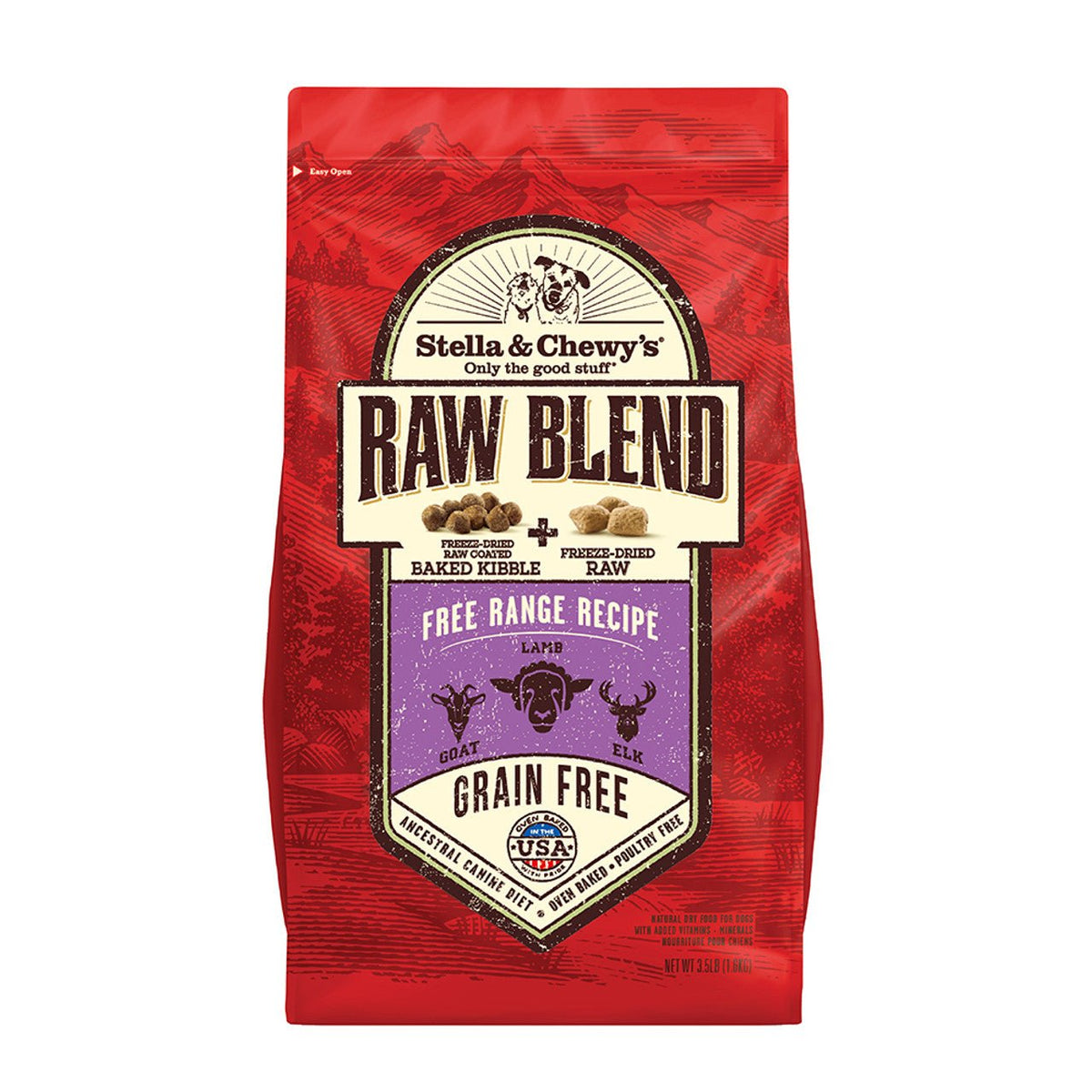 Raw Blend Kibble Grain-Free Free-Range 1.59 kg / 3.5 lb